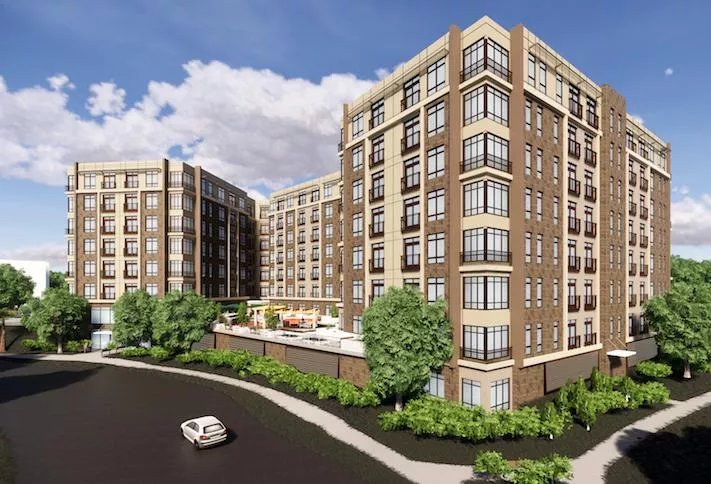 A rendering of the 240-unit Lake Anne House